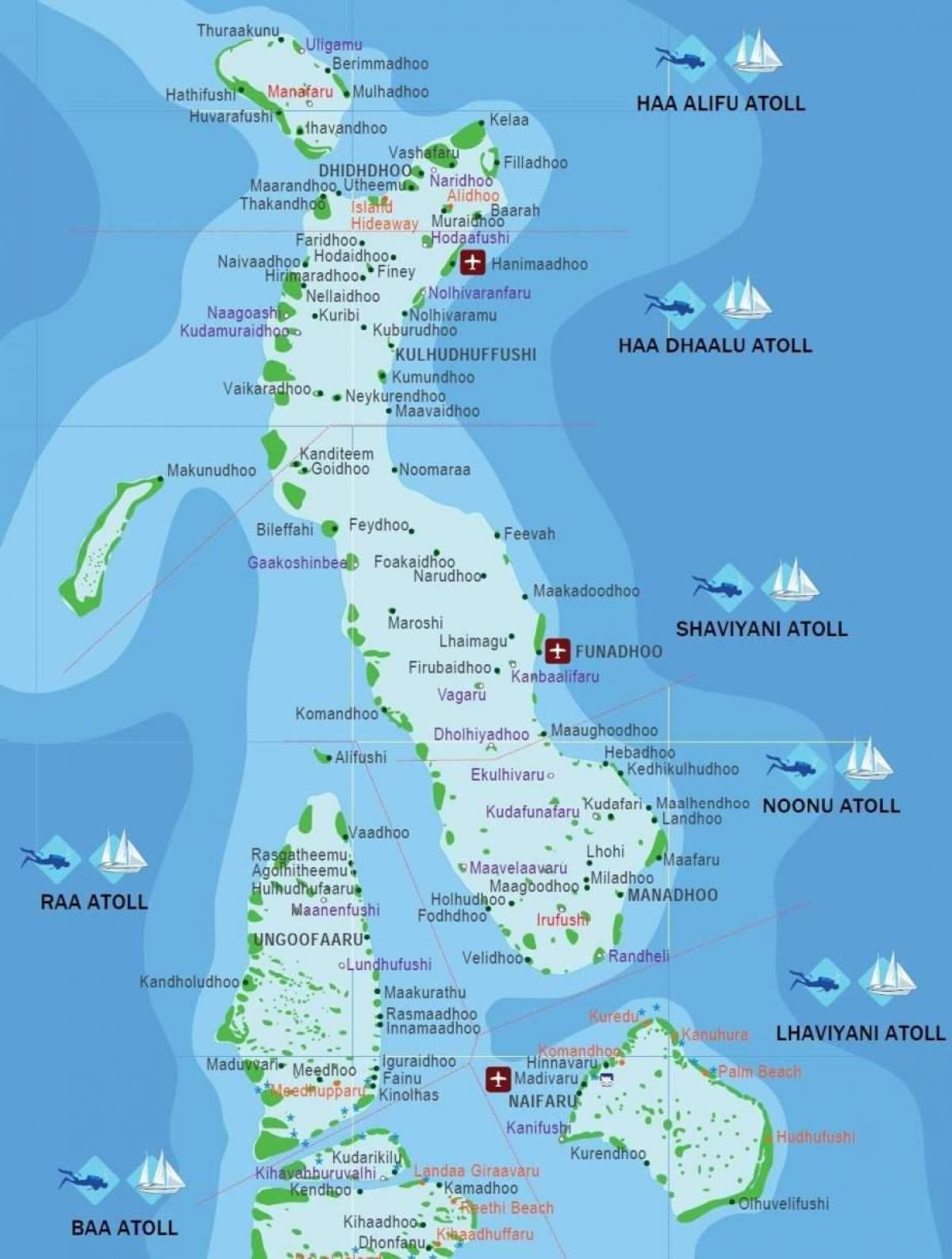 full kart over maldivene
