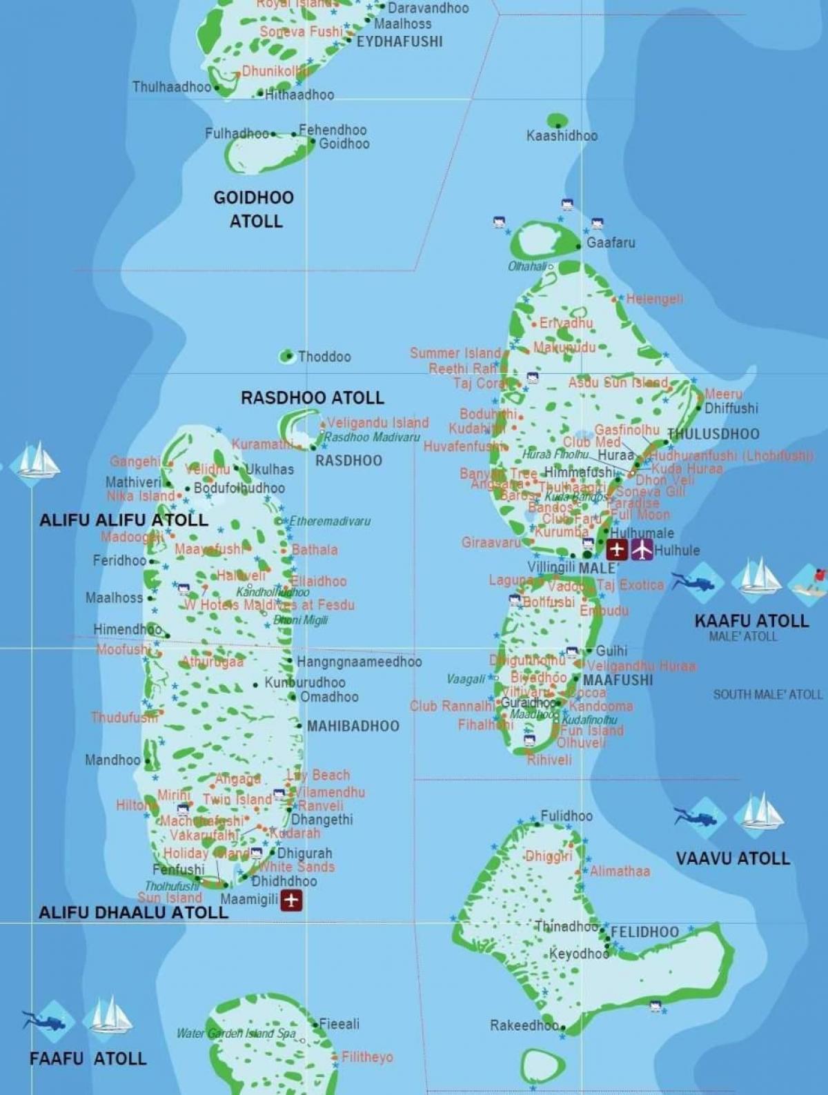 maldivene kart kapital