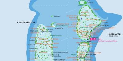 Maldivene flyplasser kart