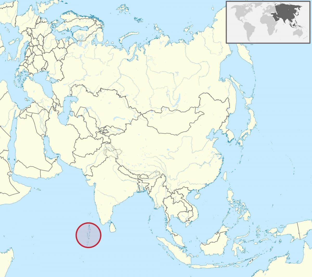 kart over maldivene kart asia