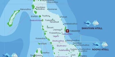 Kart over kani maldivene 