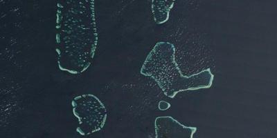 Kart over maldivene satellitt
