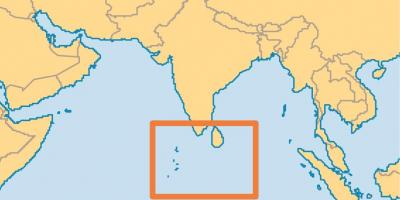 Maldivene island plassering på verdenskartet